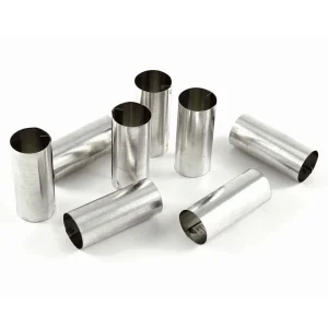 Conjunto de 3 moldes afunilados para canelones Inox 14cm