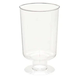 Copos com pé Poliestireno 9,5cl – Conjunto de 15 unidades