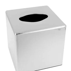 Porta-toalhas faciais em cubo ABS Cromado
