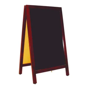 Quadro ardósia para menú com 2 faces em ângulo Madeira Preto 50x85x40cm