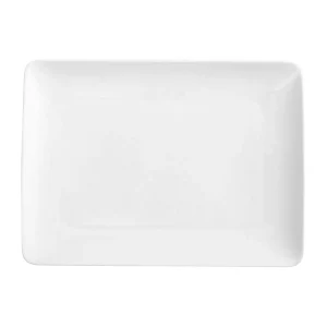 Prato raso retangular Modulo Porcelana Branca 30x22cm