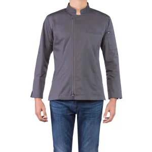 Jaleca de Homem com fecho Bond Cinzento – Tamanho Extra Grande (XXL)