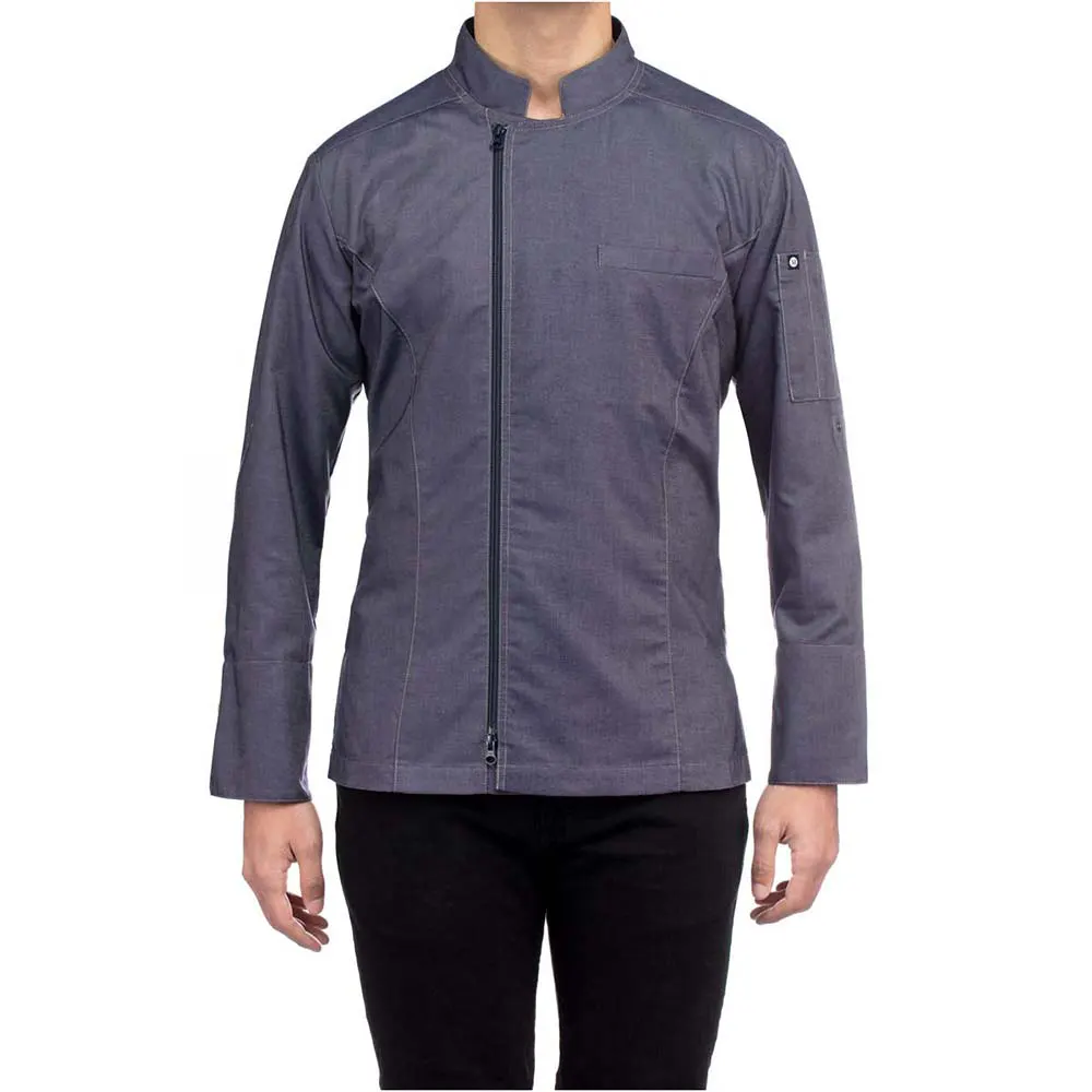 Jaleca de Homem com fecho Bond Azul Denim – Tamanho Médio (M)