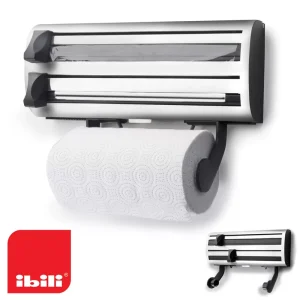PORTA-ROLOS IBILI 739200 TRIPLO 35X15X7CM PLST/INOX