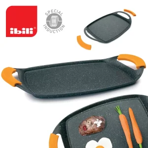 GRELHADOR IBILI 409523 STONE PLANO 36X23CM ANTIAD. INDUÇAO