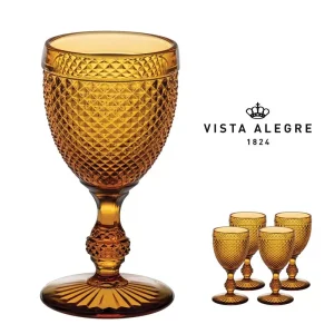 VISTA ALEGRE CALICE VA BICOS AMBAR CONJ.4 28CL VIDRO