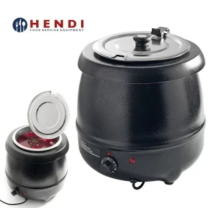 HENDI PANELA SOPA ELETRICA  860083 PRETA 8L 34X36CM 435W