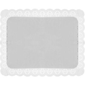 Travessa rectangular com naperon nº7 17X37cm