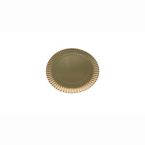 Prato redondo Cartão Dourado 30cm – Conjunto de 5