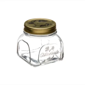 Frasco com tampa Vidro 30cl 8,3cm