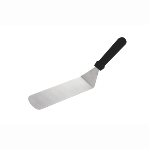 Espátula curva Inox com lâmina de 25,5cm e cabo Preto