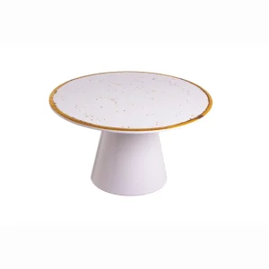 Prato para bolo com pé Melamina Canela 30cm