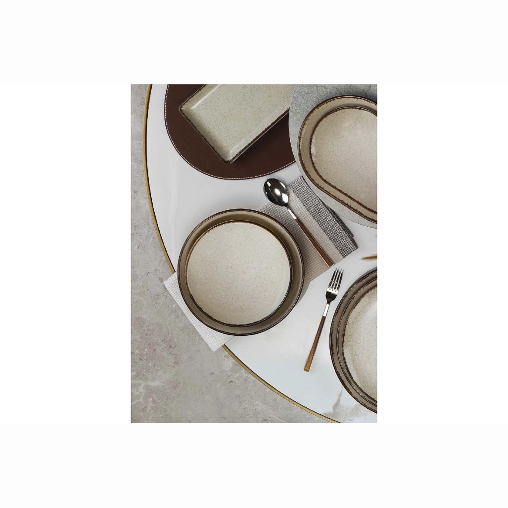 Prato raso Pearl Porcelana Bege 25cm - Image 3