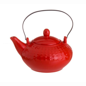 Bule com filtro Porcelana Vermelho 60cl