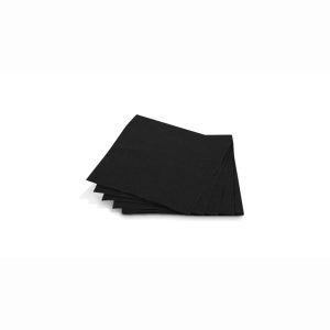 Guardanapos descartáveis  Preto 20x20cm – Conjunto de 100 unidades