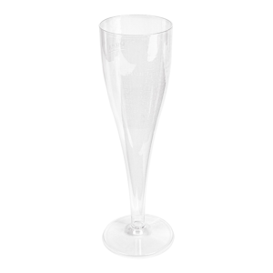 Flute de champanhe Poliestireno Transparente 12,5cl 4,9cm – Conjunto de 10 unidades