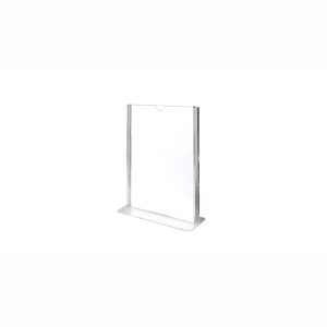 Porta-menus de mesa vertical A6 Transparente