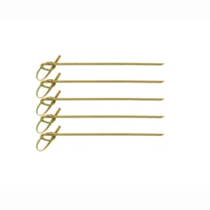 Palitos em bambu Laço verde 9cm – Conjunto de 200 unidades