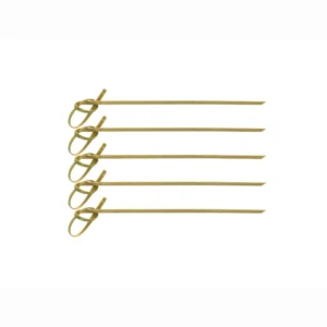 Palitos em bambu Laço verde 12cm – Conjunto de 200 unidades