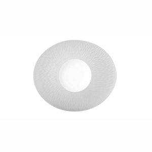 Prato gourmet oval Boréal Porcelana Branca 27cl 32cm