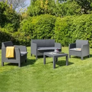 MOBILIÁRIO JARDIM, CONJUNTO  4 PEÇAS ANTRACITE MATILDE