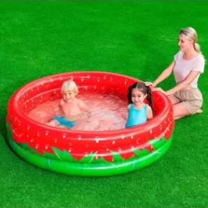 PISCINA CRIANÇA INSUFLAVEL MORANGO 160X38CM 3 AROS BESTWAY